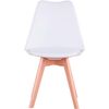 Silla Fina Estilo Nórdico Patas De Madera Blanco 83x43x54 Cm