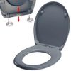 Asiento De Inodoro Con Cierre Suave Duroplast Spirella 44x37x3 Cm Gris