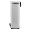 Cubo Basura De Acero C/pedal Spirella"akira"30l  34,3x23,5x62,9 Blanco