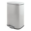 Cubo Basura De Acero C/pedal Spirella"akira"30l  34,3x23,5x62,9 Blanco