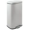 Cubo Basura De Acero C/pedal Spirella"akira"50l  42,7x29,7x64,3 Blanco