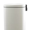 Cubo Basura De Acero C/pedal Spirella"akira"50l  42,7x29,7x64,3 Blanco