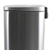 Cubo Basura De Acero Inox. C/pedal Spirella"akira"50l 42,7x29,7x64,3gris