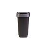 Cubo De Basura Con Tapa Giratoria Rotho Twist 10l Negro-plata