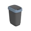 Cubo De Basura Papelera Rotho Twist 10l Negro/azul Oscuro