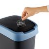 Cubo De Basura Papelera Rotho Twist 10l Negro/azul Oscuro