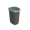 Cubo De Basura Papelera Rotho Twist 25l Negro/verde Oscuro