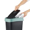 Cubo De Basura Papelera Rotho Twist 25l Negro/verde Oscuro