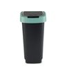 Cubo De Basura Papelera Rotho Twist 25l Negro/verde Oscuro