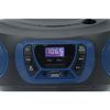 Radio Cd Player Portátil Digital Fm Pll, Reproductor Cd-mp3 Usb Stereo, Aux-in Toma Auriculares Negro/azul  Roadstar Cdr-365u/bl