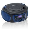 Radio Cd Player Portátil Digital Fm Pll, Reproductor Cd-mp3 Usb Stereo, Aux-in Toma Auriculares Negro/azul  Roadstar Cdr-365u/bl