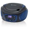 Radio Cd Player Portátil Digital Fm Pll, Reproductor Cd-mp3 Usb Stereo, Aux-in Toma Auriculares Negro/azul  Roadstar Cdr-365u/bl
