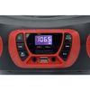 Radio Cd Player Portátil Digital Fm Pll, Reproductor Cd-mp3 Usb Stereo, Aux-in Toma Auriculares Negro/rojo  Roadstar Cdr-365u/rd