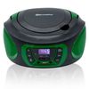 Radio Cd Player Portátil Digital Fm Pll, Reproductor Cd-mp3 Usb Stereo, Aux-in Toma Auriculares Verde  Roadstar Cdr-365u/gr