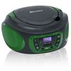 Radio Cd Player Portátil Digital Fm Pll, Reproductor Cd-mp3 Usb Stereo, Aux-in Toma Auriculares Verde  Roadstar Cdr-365u/gr