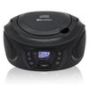 Radio Portátil Dab Dab+ Fm, Reproductor Cd-mp3, Usb, Aux-in, Mando A Distancia, Reloj Alarma Negro  Roadstar Cdr-375d+/bk