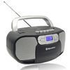 Radio Cd Portátil Cassette, Digital Pll Fm, Reproductor Cd-mp3, Usb, Aux-in, Toma Auriculares Negro  Roadstar Rcr-4635umpbk