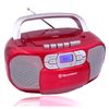 Radio Cd Portátil Cassette, Digital Pll Fm, Reproductor Cd-mp3, Usb, Aux-in, Toma Auriculares Rojo  Roadstar Rcr-4635umprd