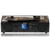 Equipo De Música Hi Fi Tocadiscos 33/45/78 Rpm, Radio Fm/dab+, Bluetooth Puerto Usb/ Tarjeta Sd Negro/madera  Roadstar Ttr-8850ed+bt