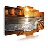 Cuadros Modernos | Lienzo Decorativo | Paisaje Puesta De Sol Playa | 5 Piezas 150x80cm - Dekoarte