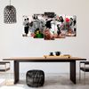 Cuadros Modernos | Lienzo Decorativo | Abstractos Arte Banksy Obras | 5 Piezas 150x80cm - Dekoarte