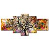 Cuadros Modernos | Lienzo Decorativo | Arte Árbol De La Vida De Gustav Klimt | 5 Piezas 180x85cm - Dekoarte