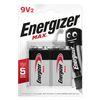 Energizer Alkaline Max - Pack De 2 Pilas Alcalinas  Max  9v