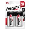 Energizer Alkaline Max - Pack De 2 Pilas Alcalinas  Max D