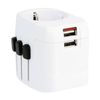 Skross Adaptador Viaje Universal + Usb 2 Puertos 2.4a Blanco