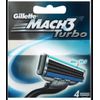 Gillette Mach3 Turbo Recambio Cabezales 4 Unidades