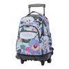 Mochila Escolar Con Ruedas Lienzo Floral - Renglones