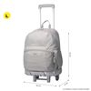 Mochila Escolar Con Ruedas Color Gris - Trik L