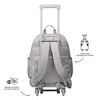 Mochila Escolar Con Ruedas Color Gris - Trik L