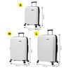 Juego De Maletas Trolley Blanco  Totto  Traveler 51.5 X 76.5 X 35.5 Cm  Con Capacidad  124.1 L