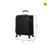 Maleta Blanda Eco-friendly De Cabina Negro - Travel Lite