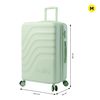 Maleta Rígida Expandible Mediana Verde Meadow Mist  Totto  Bazy + 43.5 X 69 X 26 Cm  Con Capacidad  63.96 L