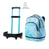 Mochila Escolar Ruedas Desmontable Azul Happy Flow - Tiza