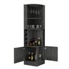 Mueble Bar Esquinero Syrah, Con Soporte Para Copas