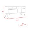 Tuhome Mueble Para Tv Vegas  60.6 Cm A X 121.5 Cm An X 35 Cm P. Miel