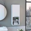 Mueble De Pared Mila Para Baño, Con Repisas Abiertas E Interiores, 30cm L X 25.5cm P X 81cm A, Blanco