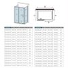 Aica Mampara De Ducha Rectangular Corredera Frontal Y Dos Paneles Fijos Cristal Templado 5mm Perfil Negro Mate (780-800)x(963-1003)x(780-800)x1850mm