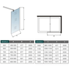 Aica Walkin Mampara Panel De Ducha Vidrio Templado De 10mm Con Tratamiento Antical Con Una Barra De 140cm Perfil Cromado (118-120)x200cm