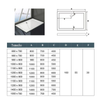 Aica Mampara De Ducha Rectangular Angular Plegable 6mm Antical Tamaño:(880-900)x(980-1000)x1950mm + Plato De Ducha 100x90x3cm + Accesorios De Desagüe