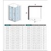 Aica Mampara De Ducha Frontal Plegable Y Panel Lateral Una Barra 45cm Perfil Cromado Vidrio Antical 6mm (1080-1100)x(680-700)x1850mm