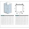 Aica Mampara De Ducha Frontal Plegable 2 Hojas Y Paneles Laterales Vidrio Antical 6mm Perfil Cromado (880-900)x(754-774)x(880-900)x1950mm