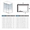 Aica Mampara De Ducha Corredera Frontal+panel Lateral Perfil Cromado Vidrio 6mm (975-995)x(683-703)x1950mm+plato De Ducha 100x70x3cm+desagüe