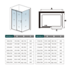 Aica Mampara Corredera Frontal Y Panel Lateral Perfil Cromado Vidrio Antical 8mm (975-995)x(783-803)x1950mm + Plato De Ducha 100x80x3cm + Desagüe