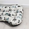 Cama Para Mascotas Camacan Forma Hueso Acolchada Estampado Gatos 100x70 Cm