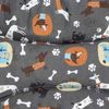 Cama Para Mascotas Camacan Forma Hueso Acolchada Estampado Canino Naranja/gris 100x70 Cm