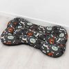 Cama Para Mascotas Camacan Forma Hueso Acolchada Estampado Canino Naranja/gris 100x70 Cm